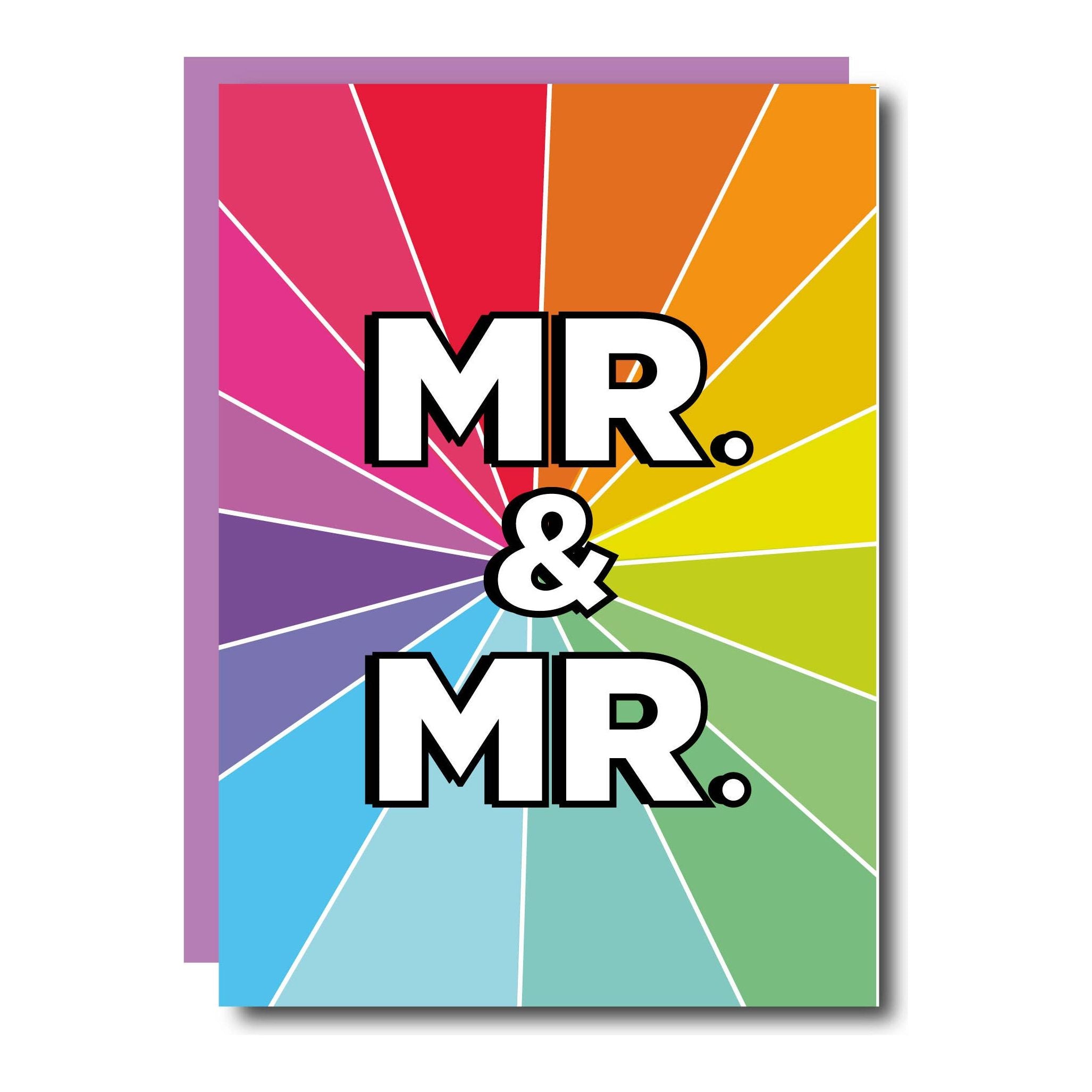 Carte de vœux de mariage LGBTQ+ MR & MR